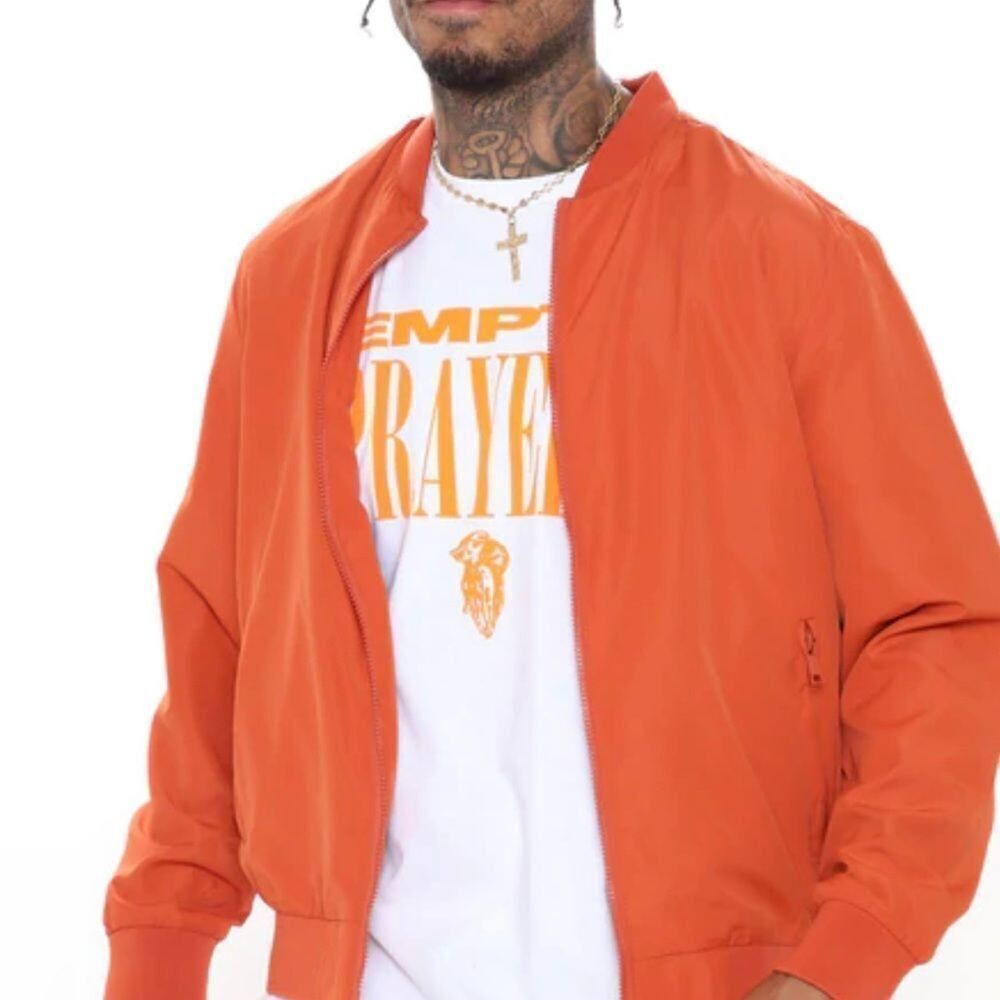 MICHAEL KORS MANDARIN ORANGE BOMBER JACKET SIZE M,XS